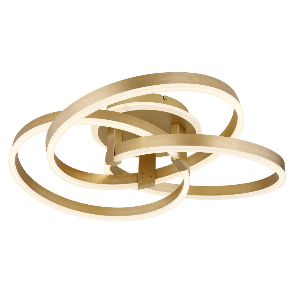 Globo HERWIG Deckenleuchte LED Gold, 1-flammig, Fernbedienung main product photo