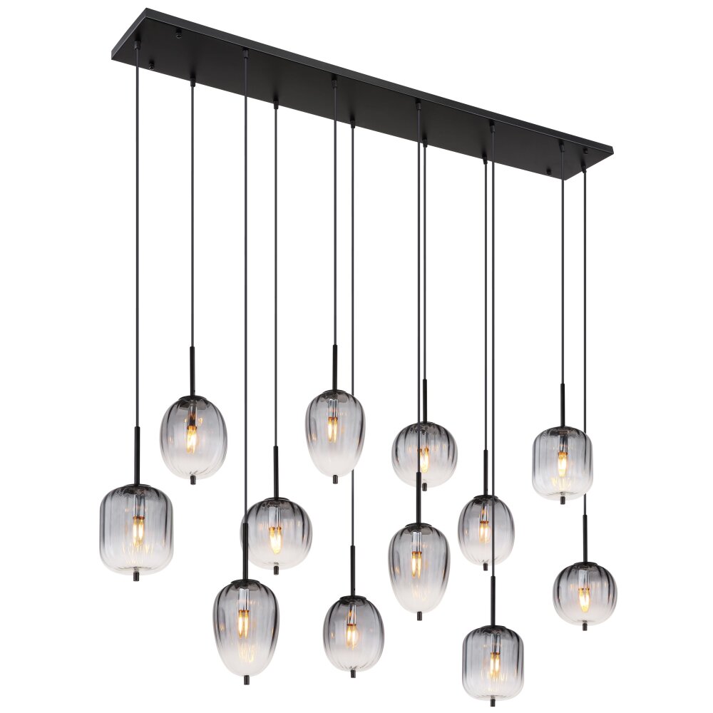 Globo ATTILA Hängeleuchte Schwarz, 12-flammig main product photo