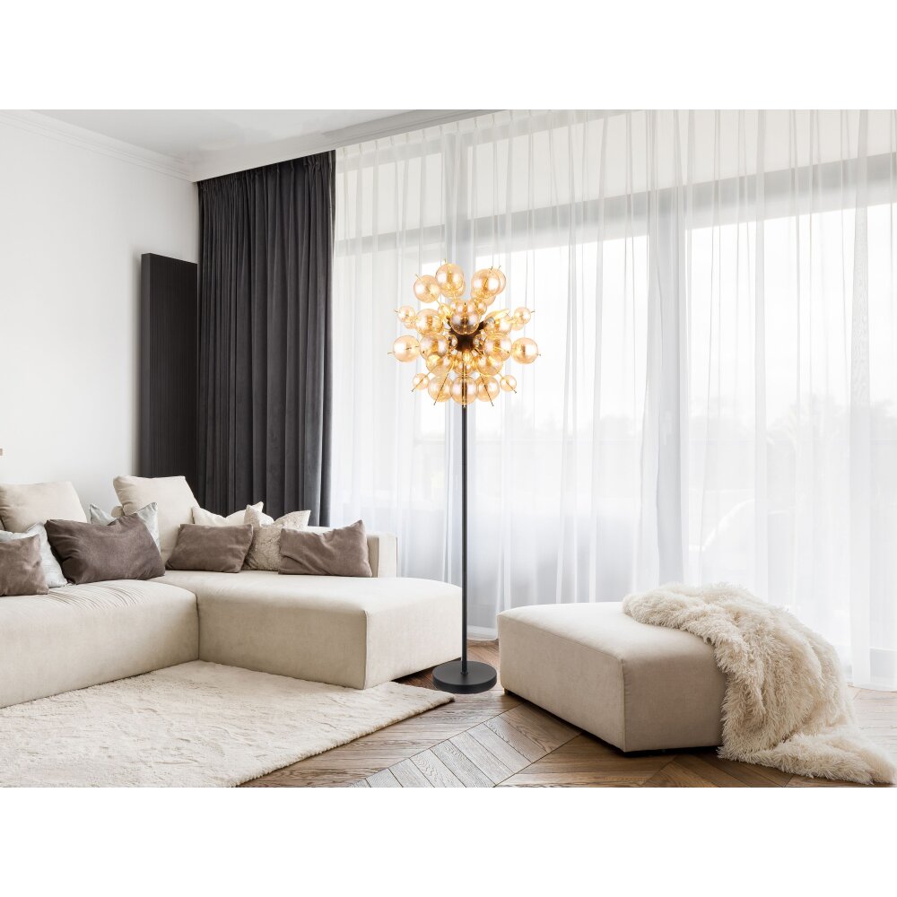 Globo UDO Stehleuchte Schwarz, 6-flammig main product photo