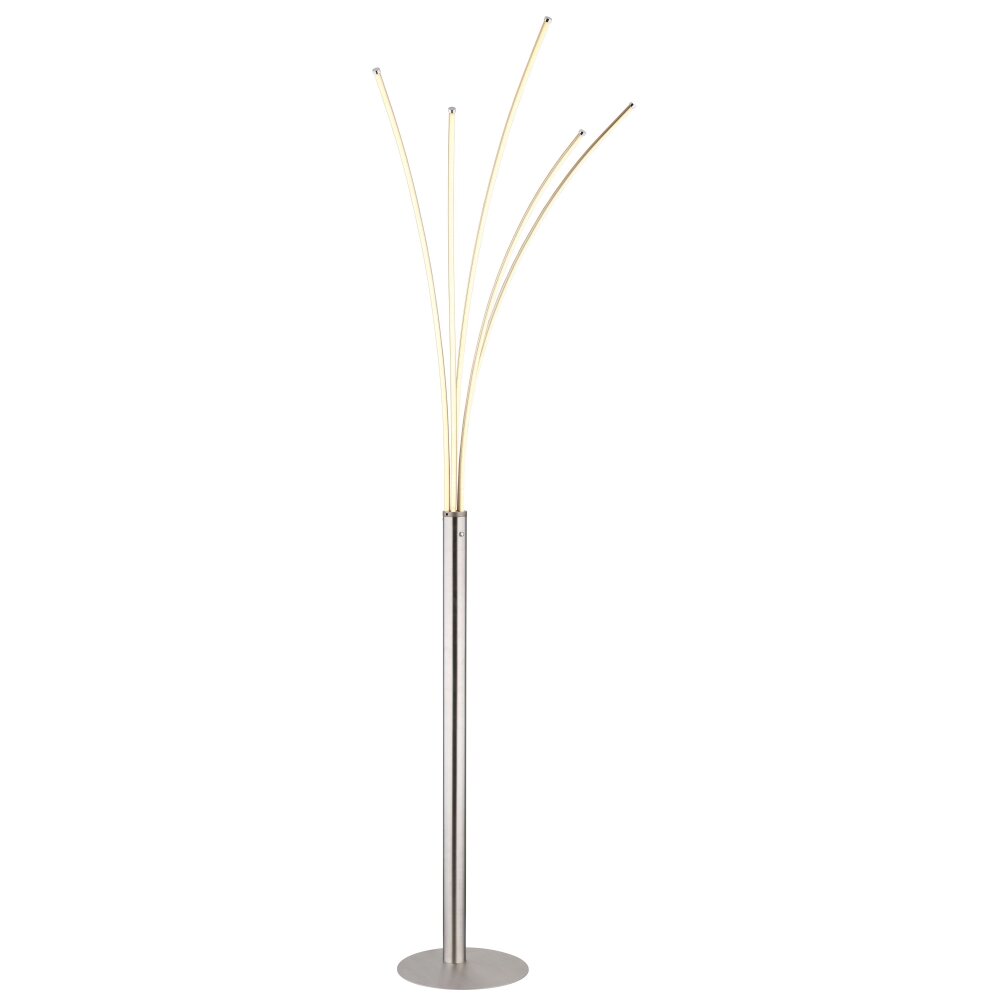 Globo BIZZY Stehleuchte LED Chrom, Nickel-Matt, 1-flammig main product photo