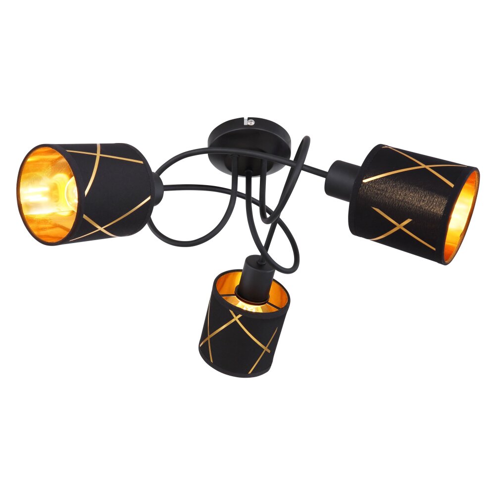Globo BEMMO Deckenleuchte Schwarz, 3-flammig main product photo