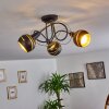 Southwest Deckenleuchte Gold, Schwarz, 3-flammig