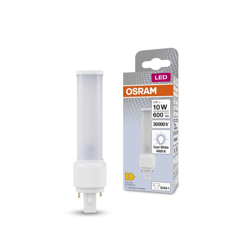 OSRAM DULUX G24d-1 5 Watt 4000 Kelvin 600 Lumen main product photo