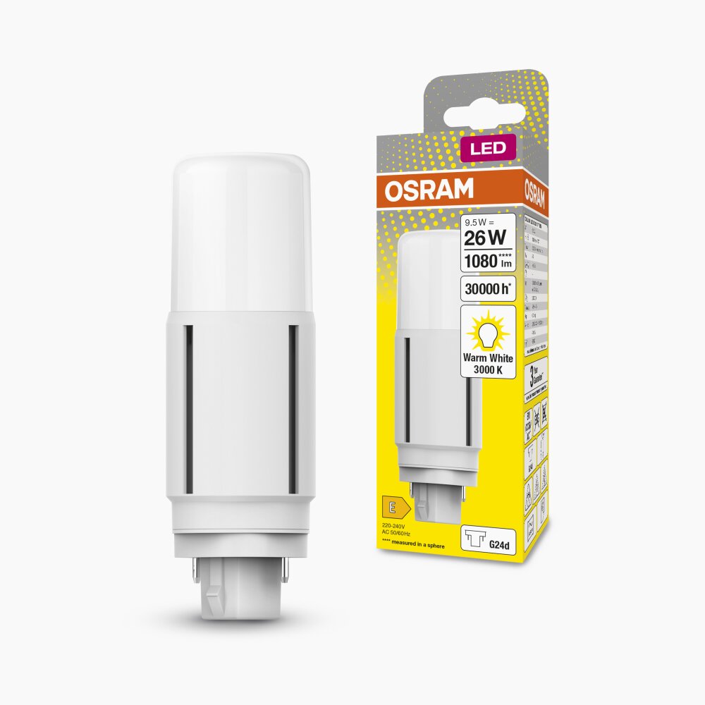 OSRAM DULUX G24d 9,5 Watt 3000 Kelvin 1080 Lumen main product photo