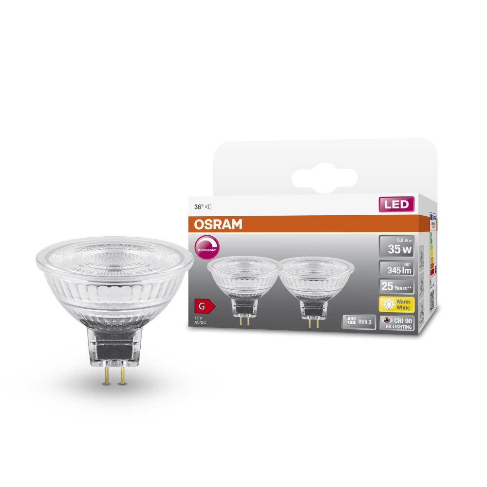 OSRAM 2er SetLED Superstar GU5.3 5 Watt 2700 Kelvin 345 Lumen main product photo