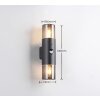 Trio HOOSIC Wandleuchte Schwarz, 2-flammig, Bewegungsmelder