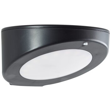 Brilliant Bardum Wandleuchte LED Schwarz, 1-flammig, Bewegungsmelder