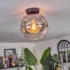 Ripoll Deckenleuchte Glas 25 cm Klar, Rauchfarben, 1-flammig