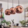 Ripoll Hängeleuchte Glas 30 cm Kupferfarben, 3-flammig
