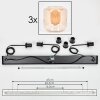 Lauden Hängeleuchte Glas 25 cm Bernsteinfarben, 3-flammig