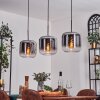 Lauden Hängeleuchte Glas 25 cm Chrom, Klar, 3-flammig