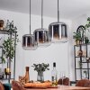 Lauden Hängeleuchte Glas 25 cm Chrom, Klar, 3-flammig
