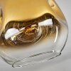 Ripoll Deckenleuchte Glas 25 cm Gold, Schwarz, 1-flammig