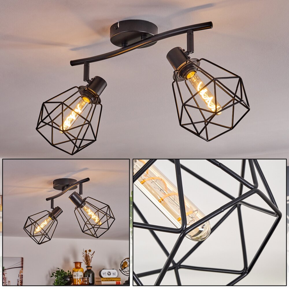 Yaak Deckenleuchte Schwarz, 2-flammig main product photo