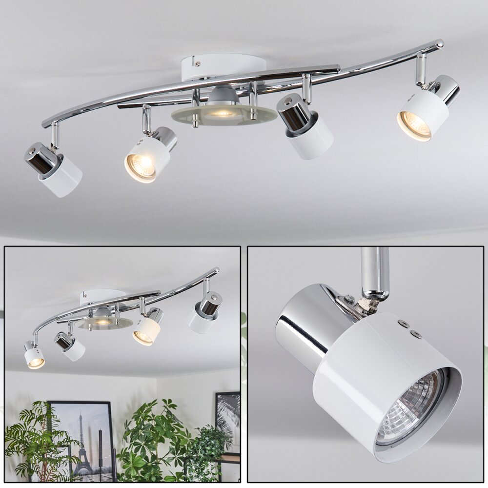 Naalisvaara Deckenleuchte Chrom, Weiß, 5-flammig main product photo