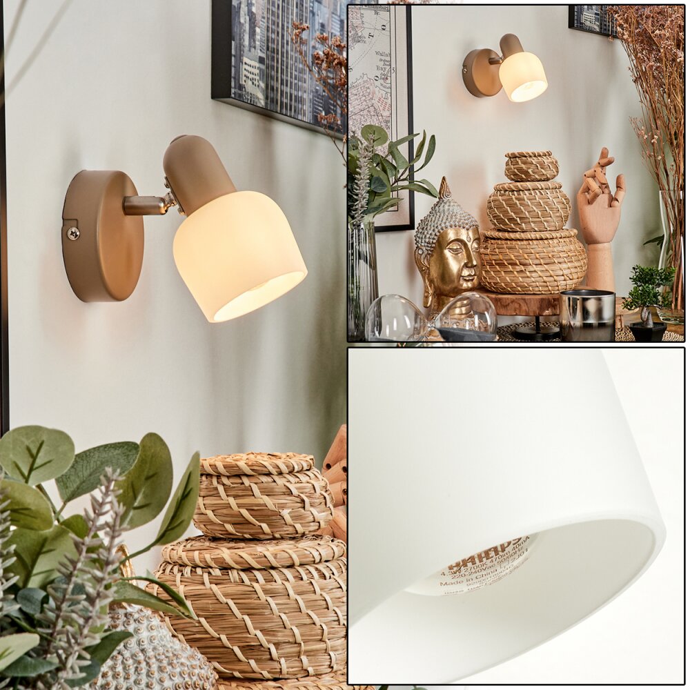Sivol Wandleuchte Beige, Sandfarben, 1-flammig main product photo