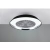 Reality VARBERG Deckenventilator LED Schwarz, 1-flammig, Fernbedienung