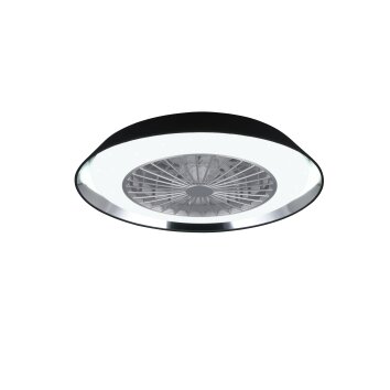 Reality VARBERG Deckenventilator LED Schwarz, 1-flammig, Fernbedienung