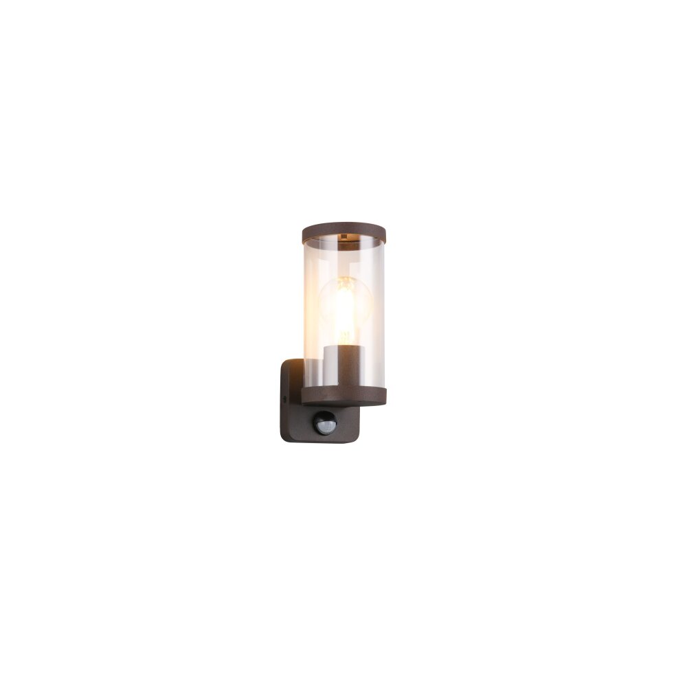 Reality BONITO Wandleuchte Rostfarben, 1-flammig, Bewegungsmelder main product photo
