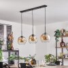 Ripoll Hängeleuchte Glas 25 cm Bernsteinfarben, Klar, 3-flammig