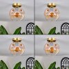 Ripoll Deckenleuchte Glas 20 cm Gold, Schwarz, 1-flammig