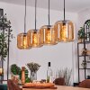 Lauden Hängeleuchte Glas 25 cm Schwarz, 4-flammig