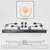 Lauden Hängeleuchte Glas 25 cm Bernsteinfarben, Klar, 4-flammig