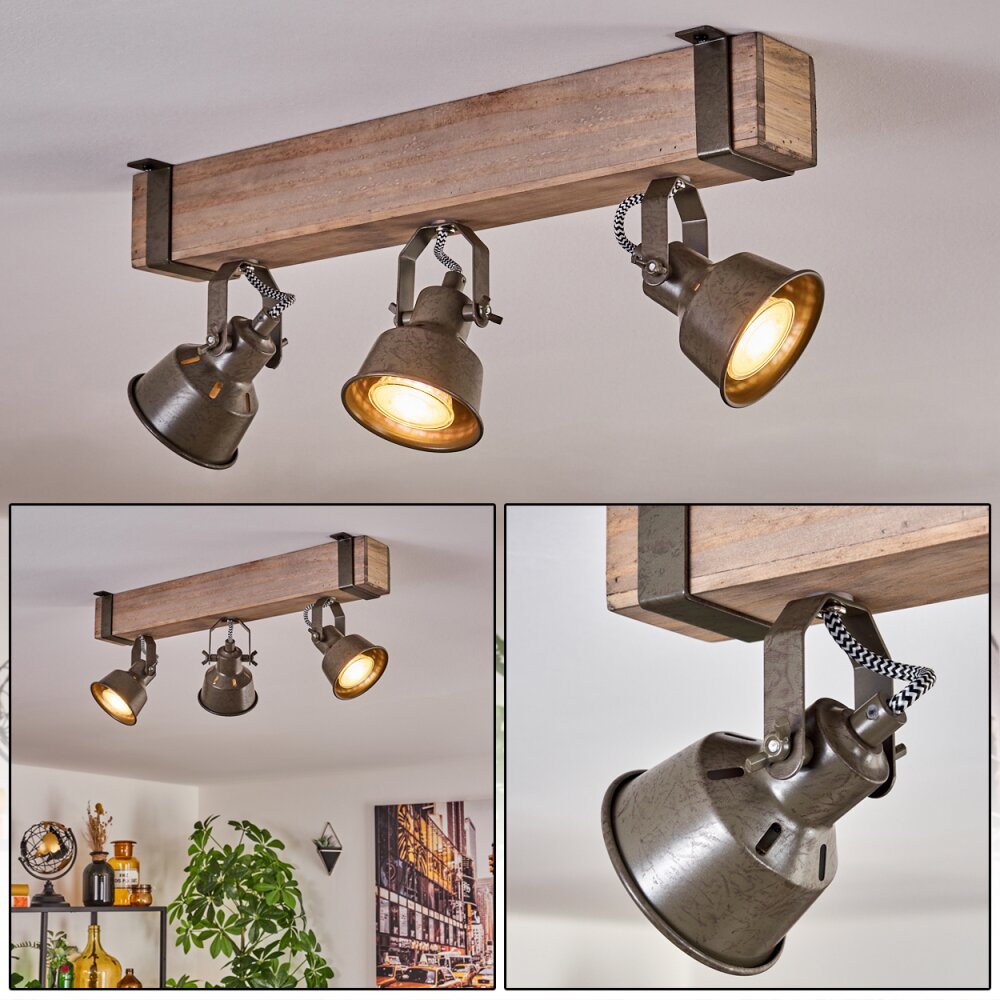 Pehefito Deckenleuchte Grau, Grün, Naturfarben, 3-flammig main product photo