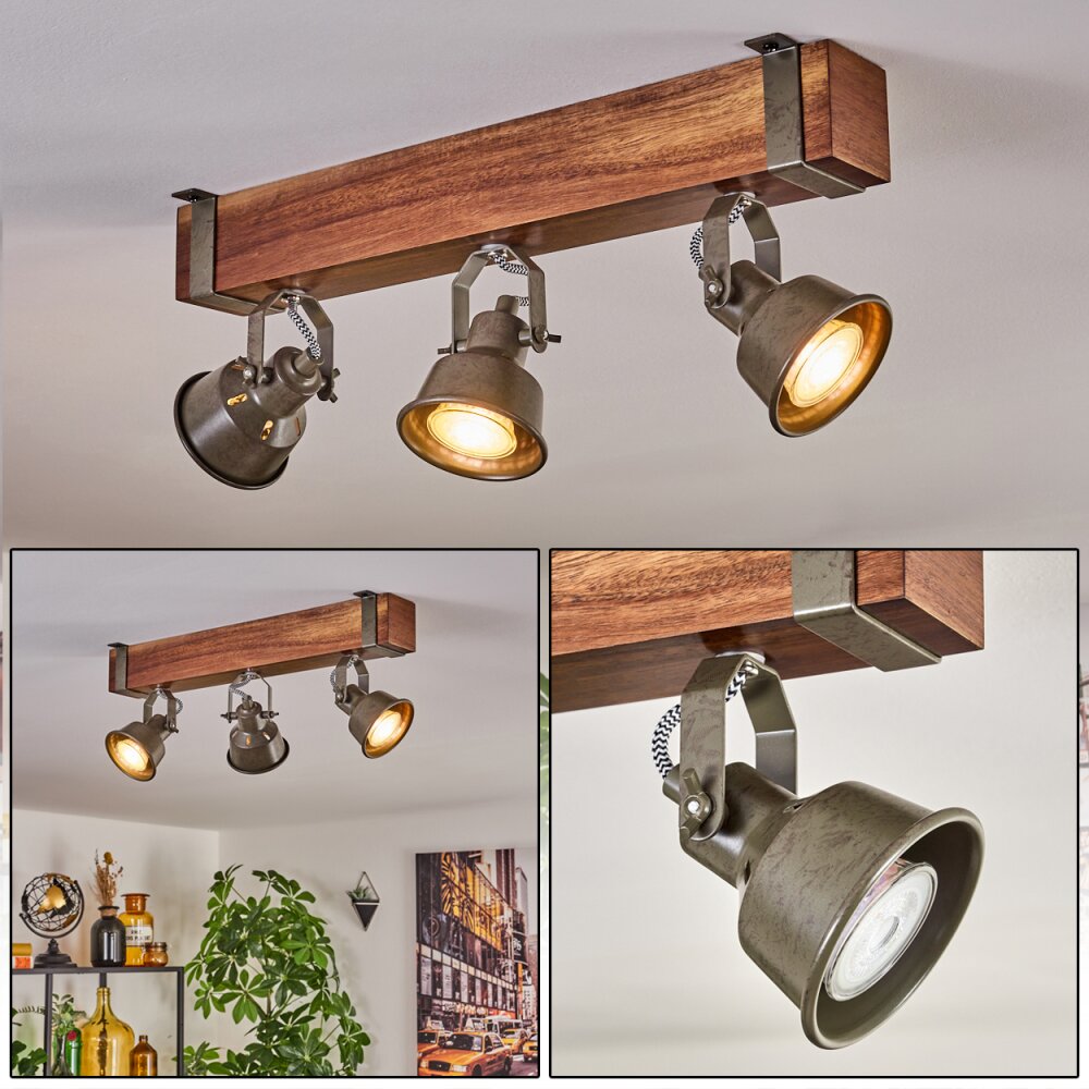 Pehefito Deckenleuchte Dunkelbraun, Grau, Grün, 3-flammig main product photo