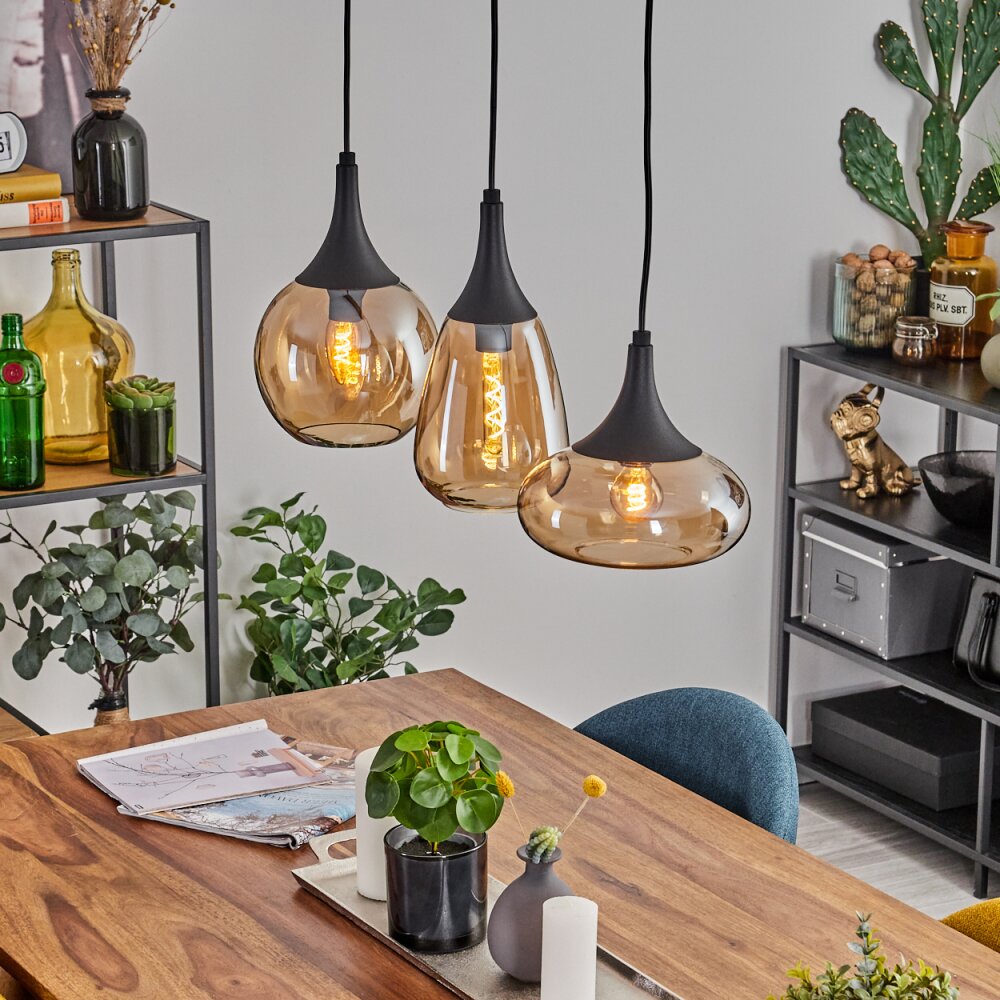Maynal Hängeleuchte Schwarz, 3-flammig main product photo