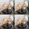 Ripoll Tischleuchte Glas 25cm Schwarz, 1-flammig