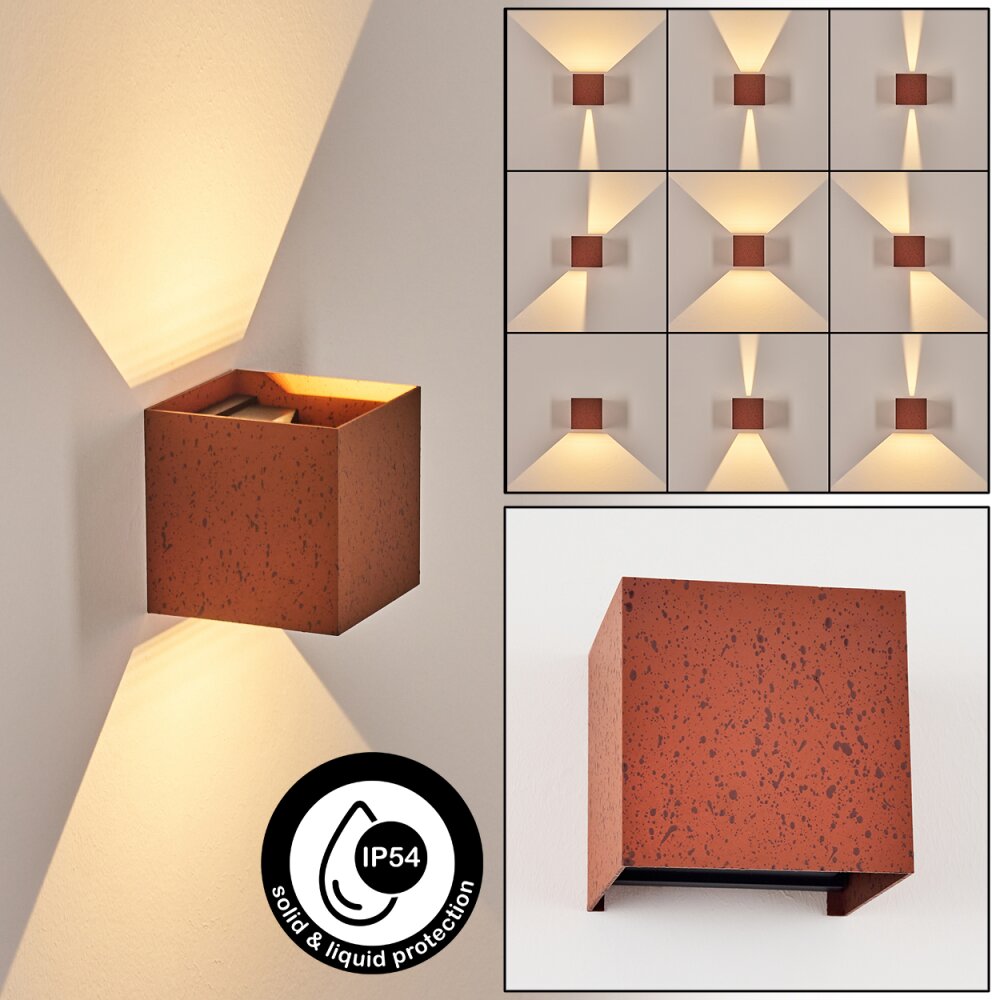 Tamarin Wandleuchte LED Rostfarben, Schwarz, 1-flammig main product photo