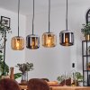 Lauden Pendelleuchte Glas 20 cm Schwarz, 4-flammig