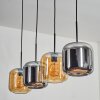 Lauden Pendelleuchte Glas 20 cm Schwarz, 4-flammig