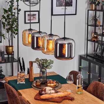 Lauden Pendelleuchte Glas 20 cm Schwarz, 4-flammig Lauden Pendelleuchte Glas 20 cm Schwarz, 4-flammig