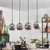 Ripoll Pendelleuchte Glas 20 cm Schwarz, 4-flammig