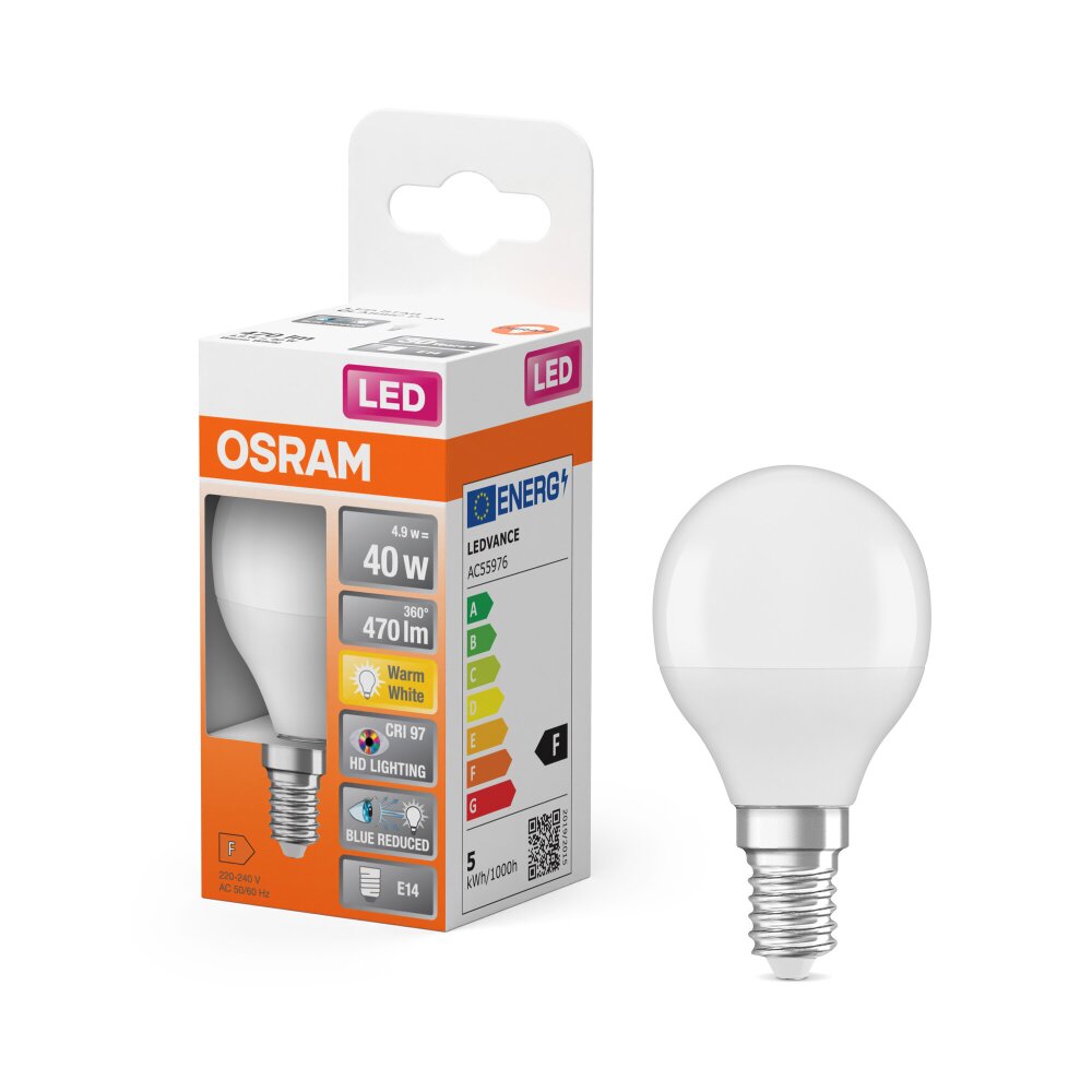 OSRAM LED Star E14 4,9 Watt 470 Lumen 2700 Kelvin main product photo