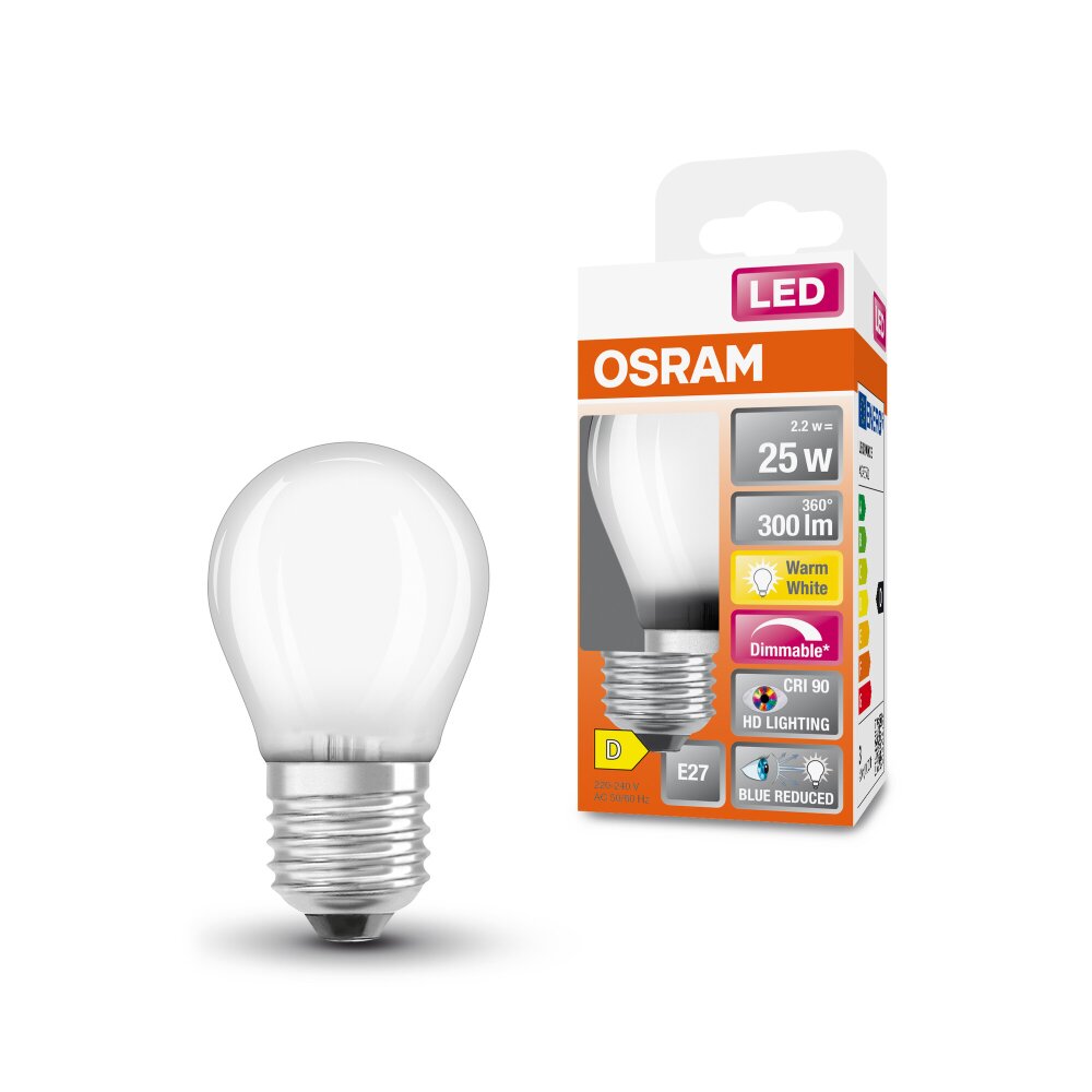 OSRAM LED Superstar E27 2,2 Watt 300 Lumen 2700 Kelvin main product photo