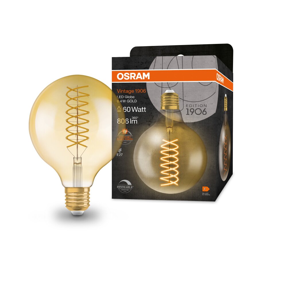 OSRAM Vintage 1906 LED E27 8,4 Watt 806 Lumen 2400 Kelvin main product photo