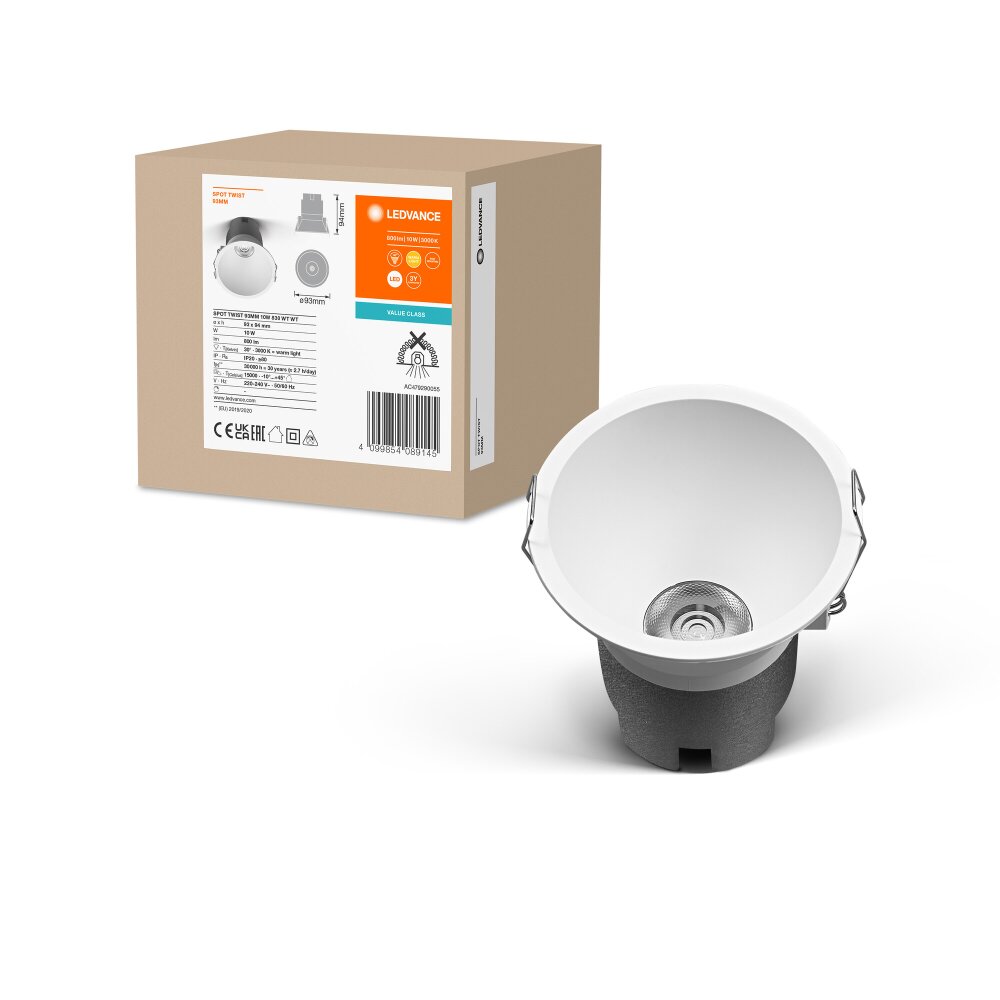 LEDVANCE Spot Twist Einbauleuchte Weiß, 1-flammig main product photo