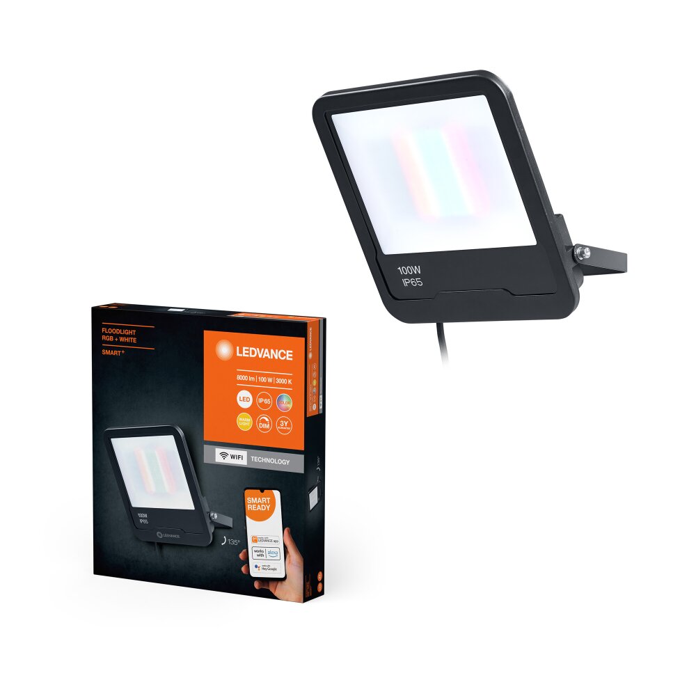 LEDVANCE Smart+ Wifi Fluter Schwarz, 1-flammig, Farbwechsler main product photo