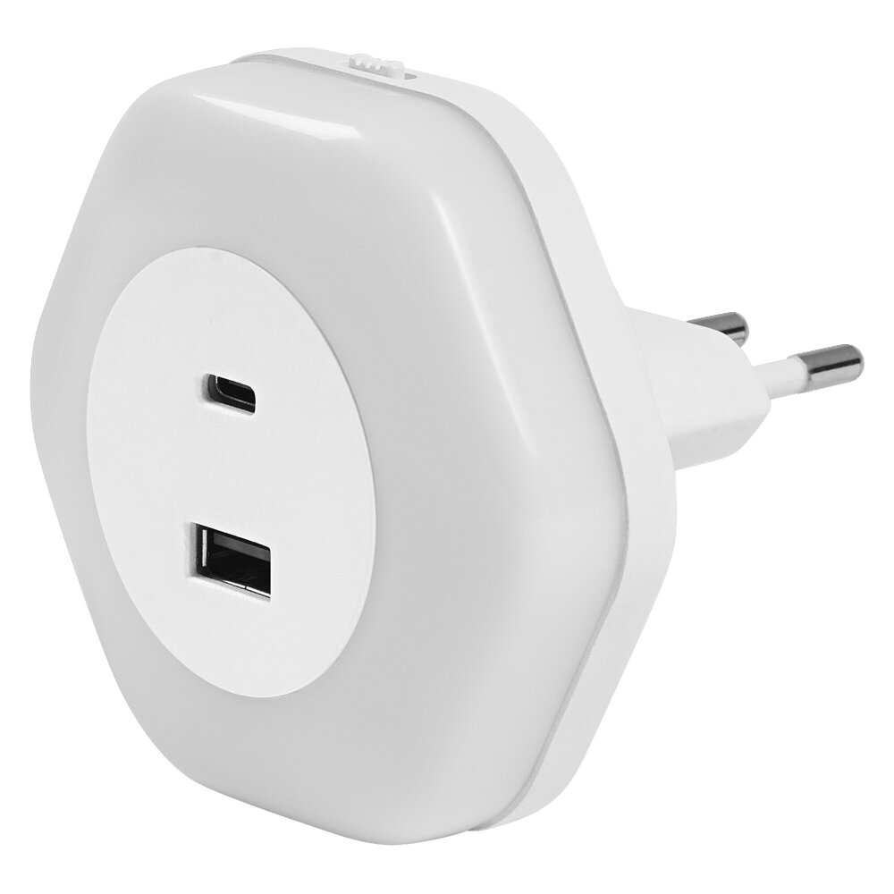 LEDVANCE Lunetta Steckdosenleuchte Weiß, 1-flammig, Bewegungsmelder main product photo
