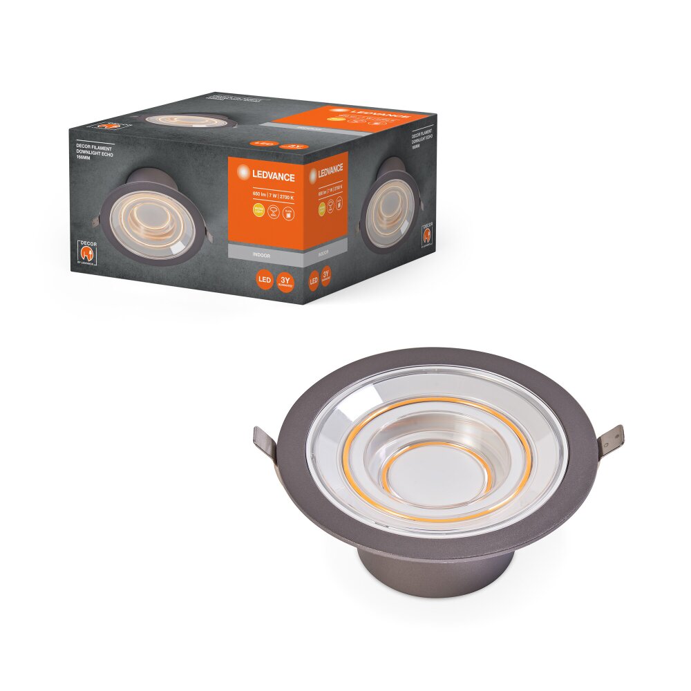LEDVANCE Decor Filament Downlight Aluminium, 1-flammig main product photo