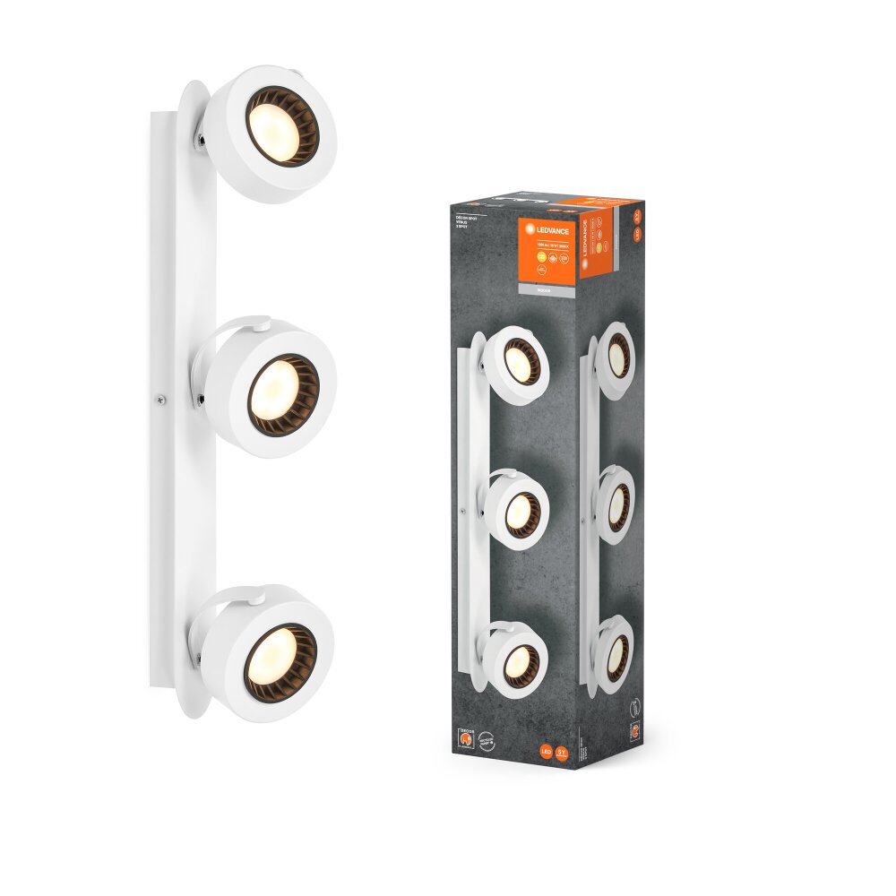 LEDVANCE Decor Deckenleuchte Weiß, 3-flammig main product photo
