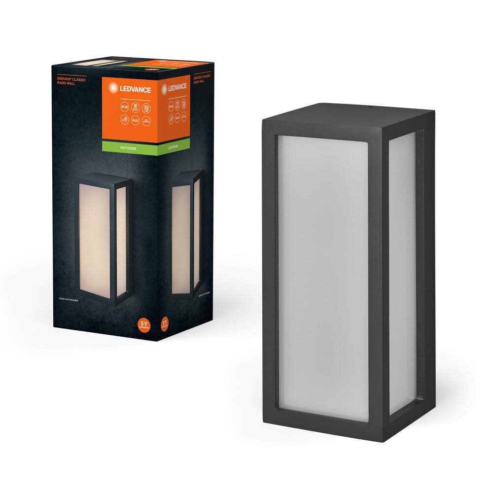 LEDVANCE Endura Wandleuchte Grau, 1-flammig main product photo