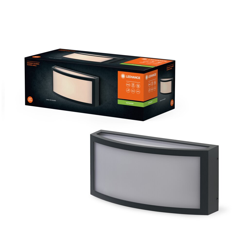 LEDVANCE Endura Wandleuchte Grau, 1-flammig main product photo