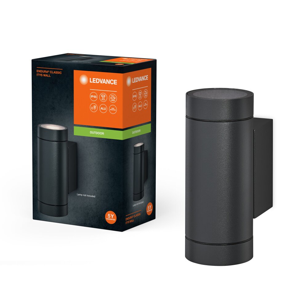 LEDVANCE Endura Wandleuchte Grau, 2-flammig main product photo