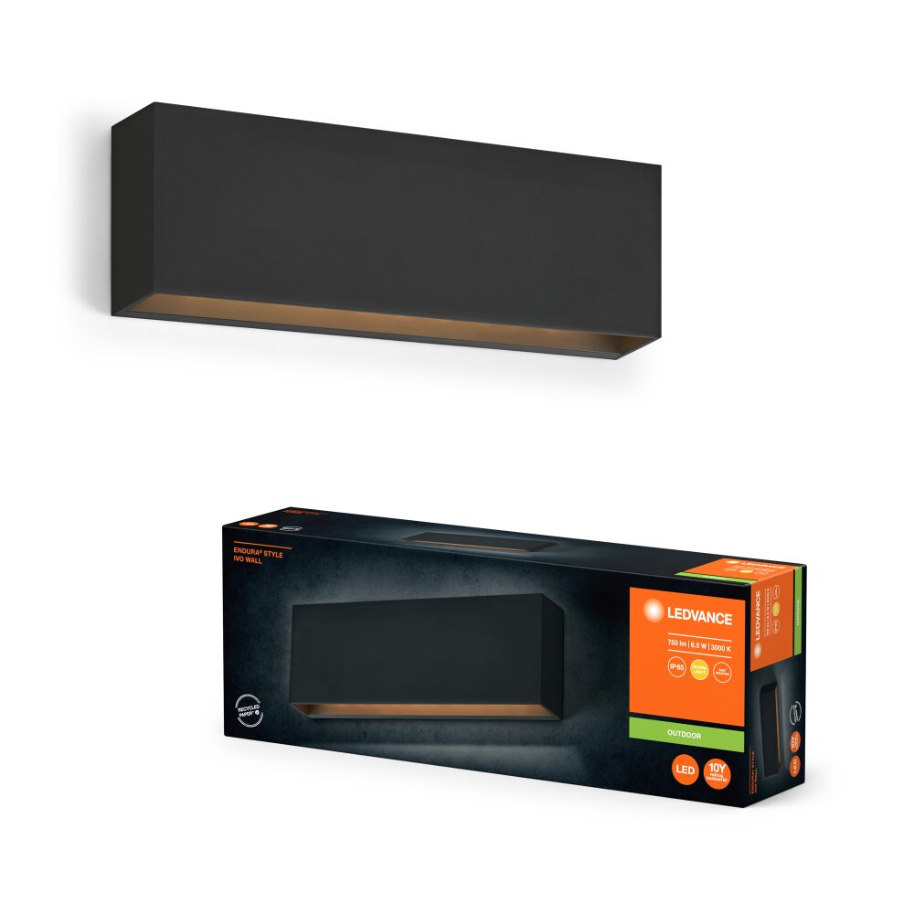 LEDVANCE Endura Außenwandleuchte Grau, 1-flammig main product photo