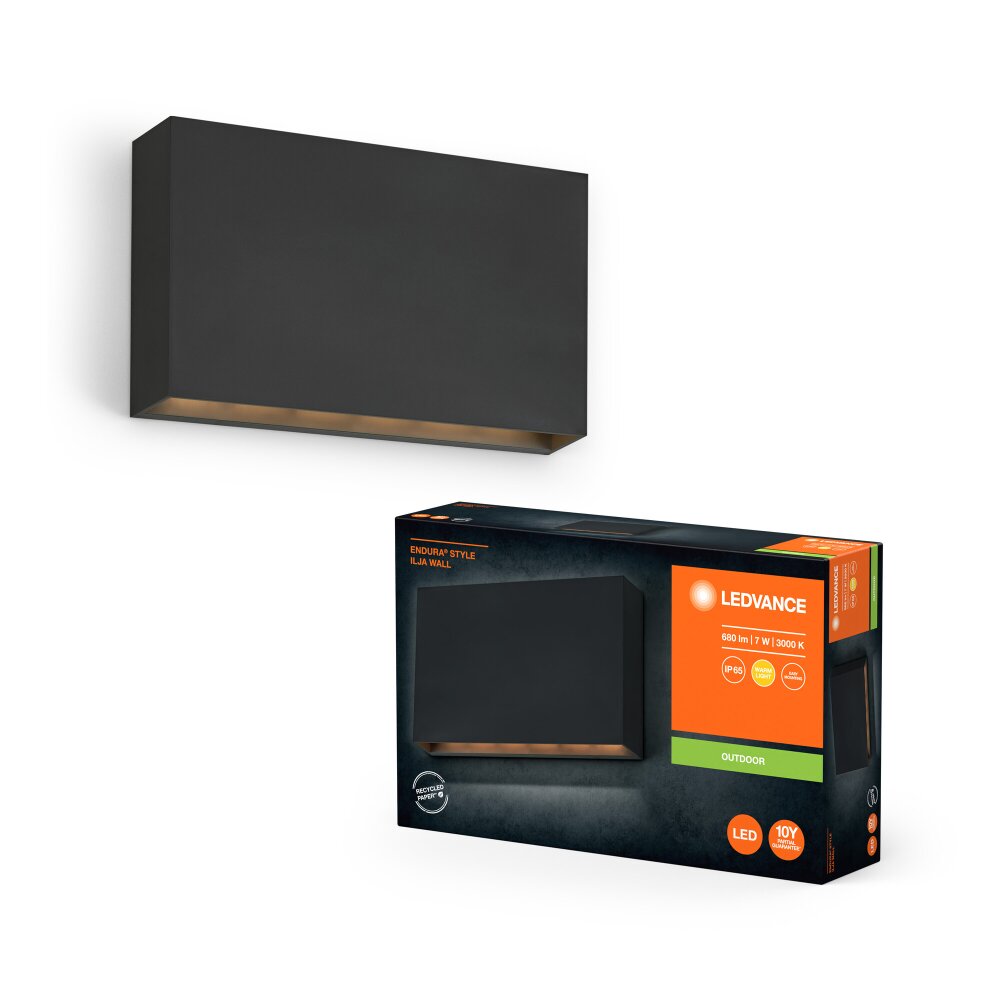 LEDVANCE Endura Außenwandleuchte Grau, 1-flammig main product photo