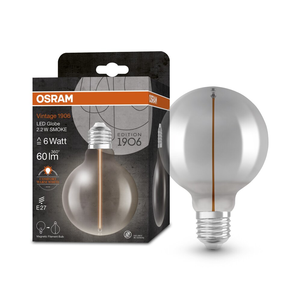 OSRAM Vintage 1906 LED E27 2,2 Watt 60 Lumen 1800 Kelvin main product photo